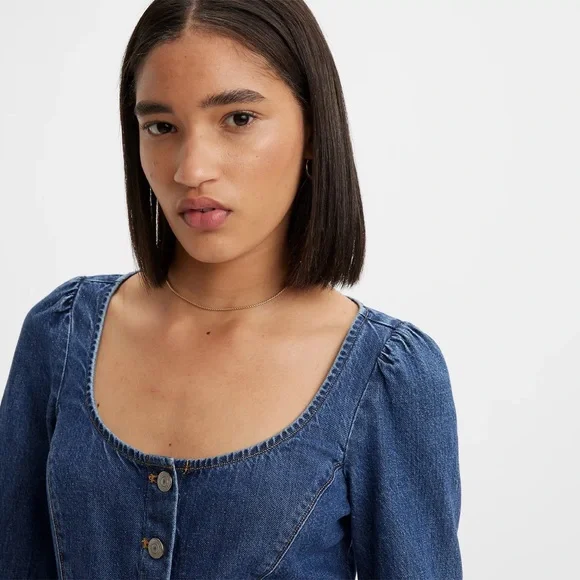 Levi’s denim corset long sleeve blouse (Updated sizes) - Picture 9 of 15